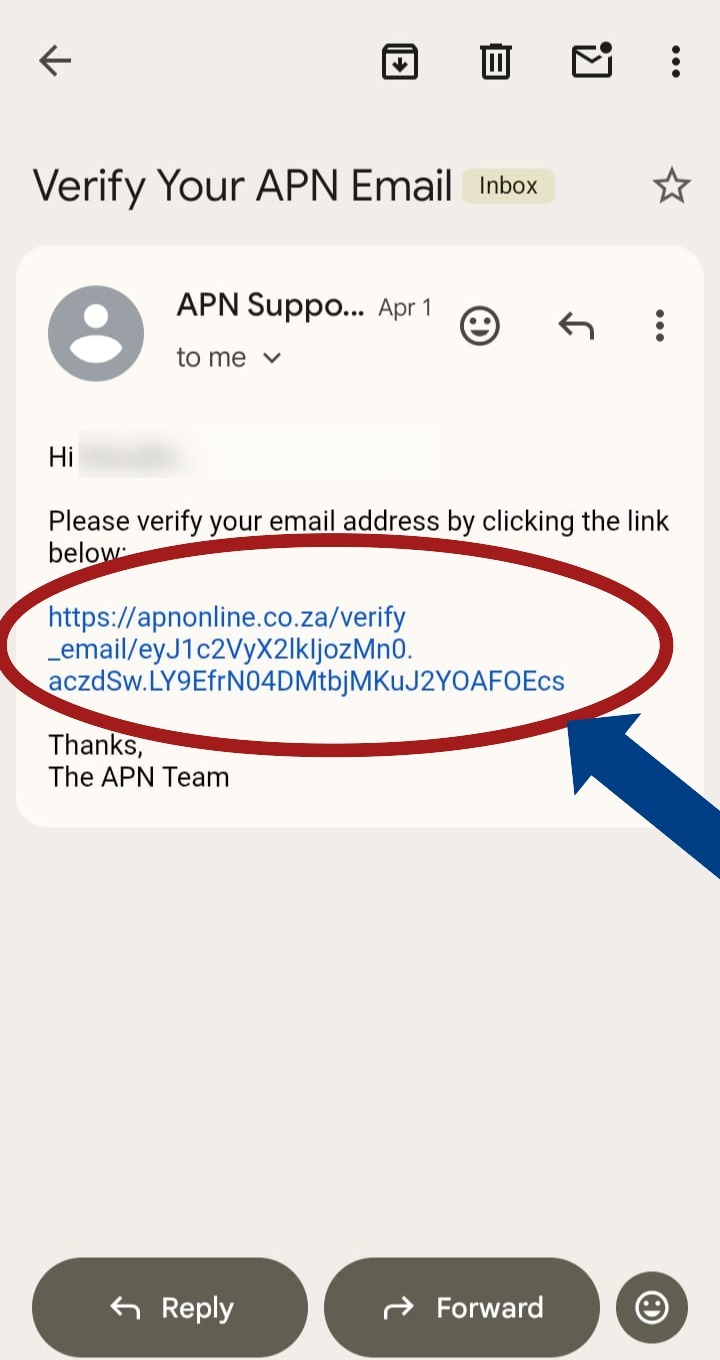 Click Verification Link